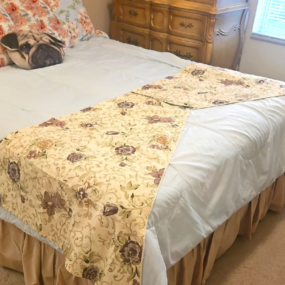 Floral Valance SET of One Window 2 Pieces Included 40x24x36